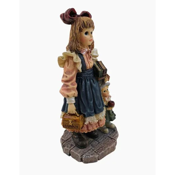 Vintage The Dollstone Collection Yesterdays Child Figurine First Day Of School - Picture 3 of 10